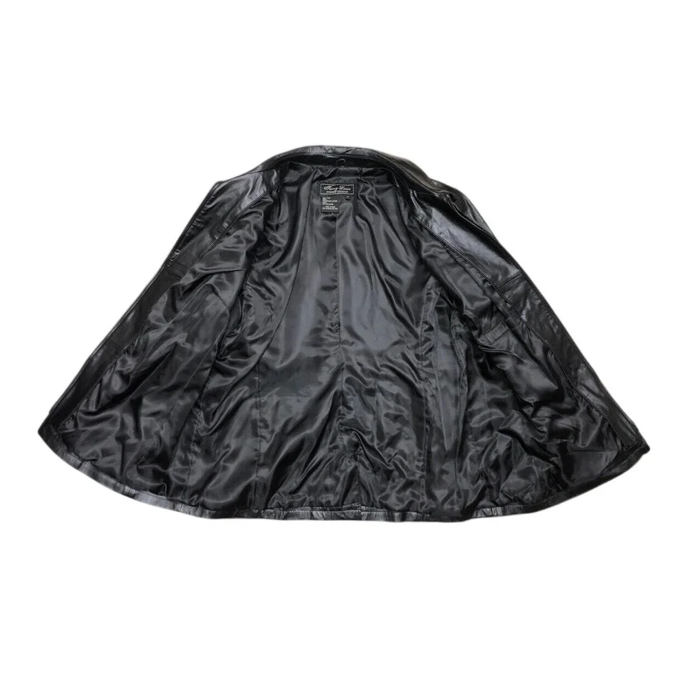 Terry Lewis Jacket Women's 1X Black Leather  Classic Luxuries Sleeve‎ Zippers